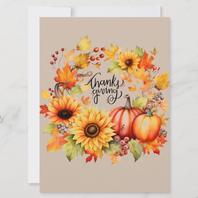 Tarjeta de vacaciones plana (Anverso)