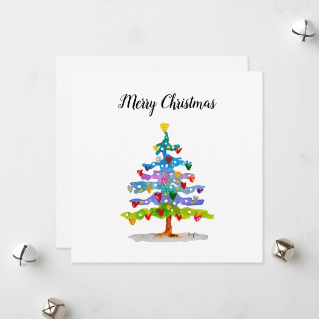 Tarjeta de vacaciones plana (Anverso/Reverso In Situ)