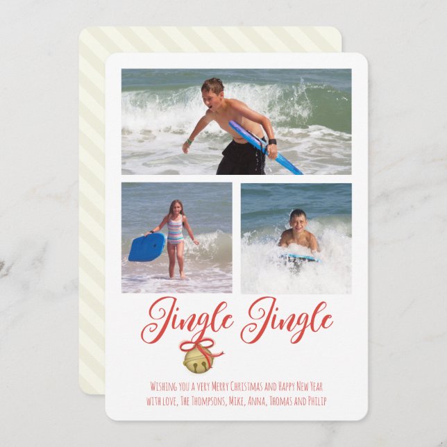 Tarjeta de vacaciones plana (Anverso / Reverso)