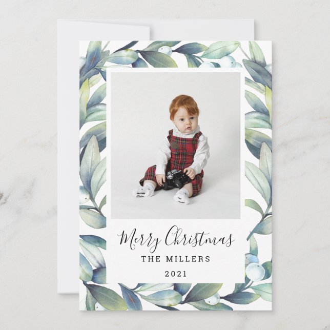 Tarjeta de vacaciones plana (Anverso)