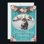 Tarjeta de vacaciones plana<br><div class="desc">Rustic Ten una tarjeta navideña</div>