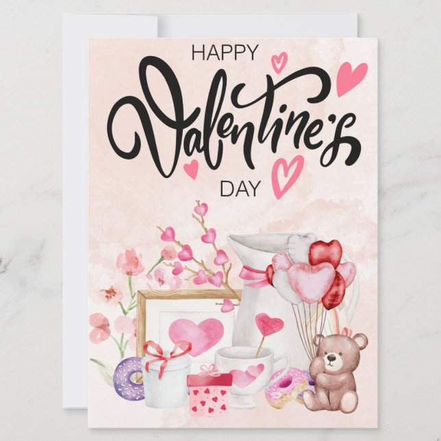 Tarjeta de vacaciones plana (Anverso)