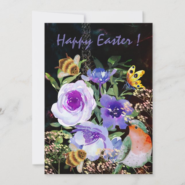 Tarjeta de vacaciones plana (Anverso)