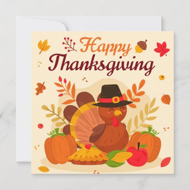 Tarjeta de vacaciones plana (Anverso)