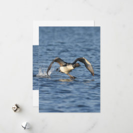 Tarjeta de vacaciones plana Big Foot Loon
