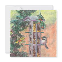 Tarjeta de vacaciones plana Birdie