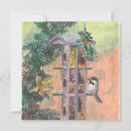 Tarjeta de vacaciones plana Birdie