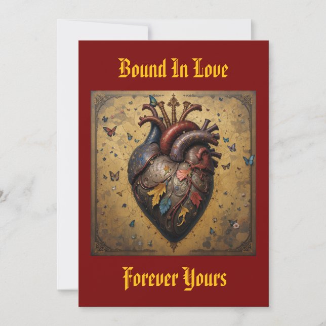 Tarjeta de vacaciones plana "Bound By Love" (Anverso)