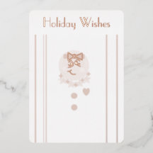 Tarjeta de vacaciones plana "Chica de pan de jengi