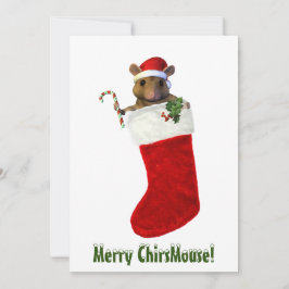 Tarjeta de vacaciones plana ChrisMouse de Merry