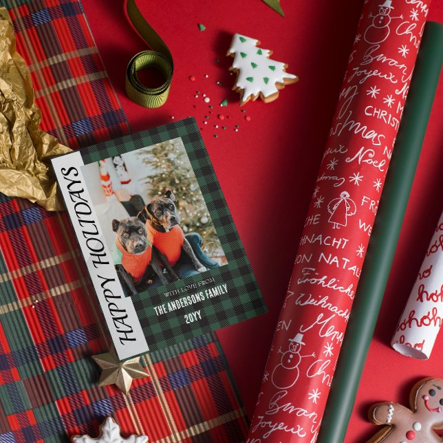 Tarjeta de vacaciones plana con ayuda de búfalo (Subido por el creador)