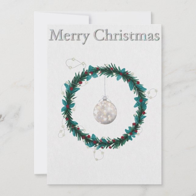 Tarjeta de vacaciones plana con ilustracion de Nav (Anverso)