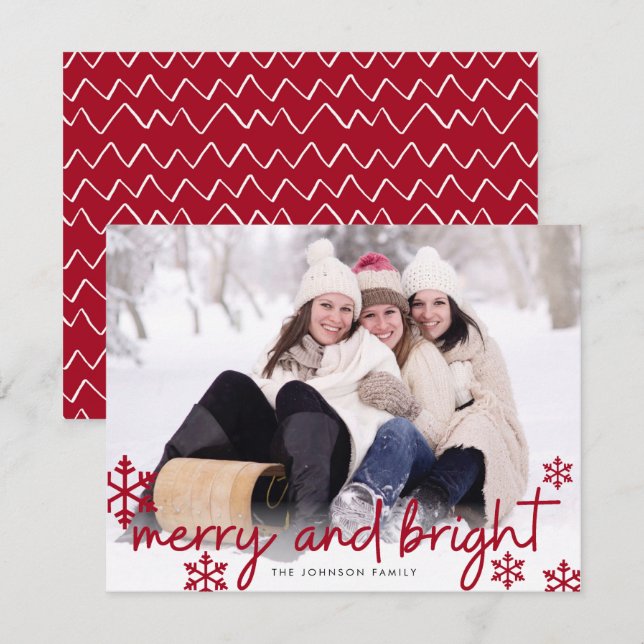 Tarjeta de vacaciones plana con mora y brillante (Anverso / Reverso)