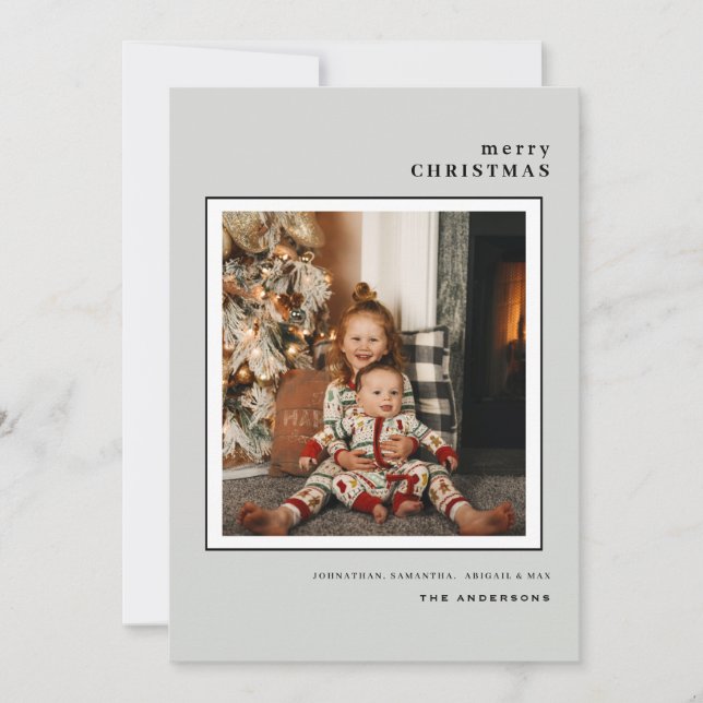 Tarjeta de vacaciones plana de árbol de vacaciones (Anverso)