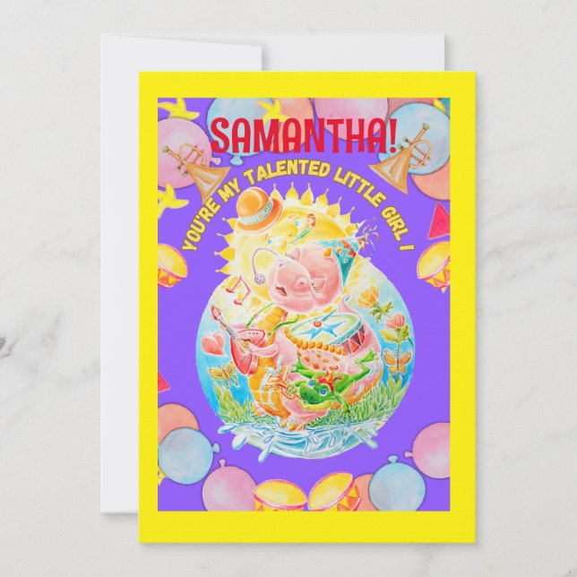 Tarjeta de vacaciones plana de cumpleaños para Chi (Anverso)