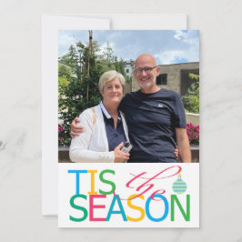 Tarjeta de vacaciones plana de la temporada