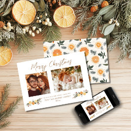 Tarjeta de vacaciones plana de los Navidades del c