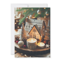 Tarjeta de vacaciones plana de los Navidades nórdi