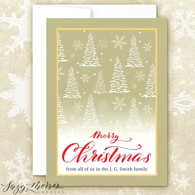 Tarjeta de vacaciones plana de Navidades clásicos  (Subido por el creador)