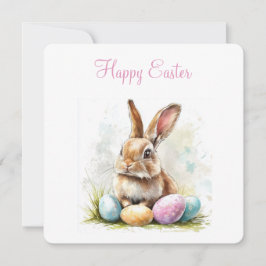 Tarjeta de vacaciones plana de Pascua