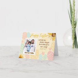 Tarjeta de vacaciones plana de Pascua personalizad