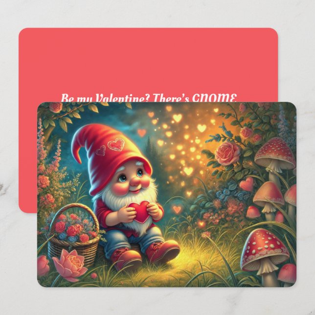 Tarjeta de vacaciones plana día de San Valentín (Anverso / Reverso)