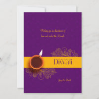 Tarjeta de vacaciones plana Diwali Feliz