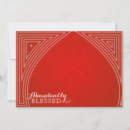 Tarjeta de vacaciones plana Dome de cuatro estrell