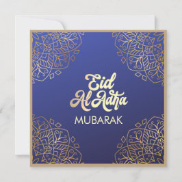 Tarjeta de vacaciones plana Eid Al Adha Golden Man