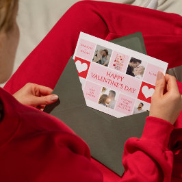 Tarjeta de vacaciones plana el día de San Valentín