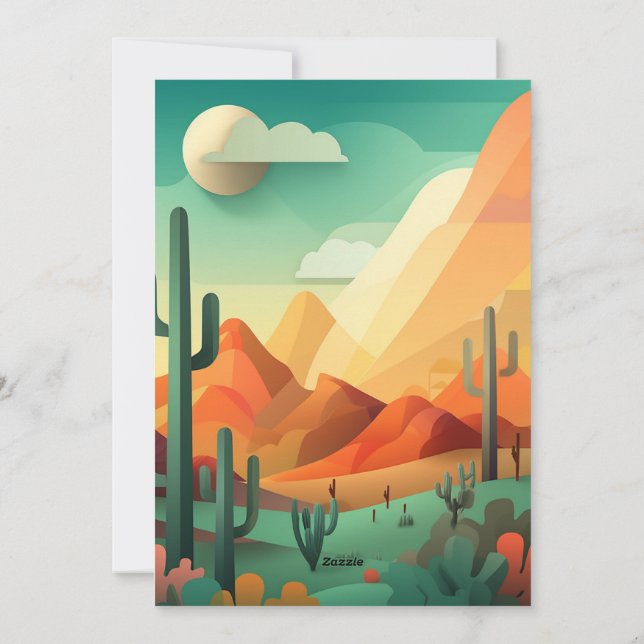 Tarjeta de vacaciones plana en el desierto de Texa (Reverso)