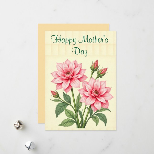 Tarjeta de vacaciones plana feliz día de la madre (Subido por el creador)