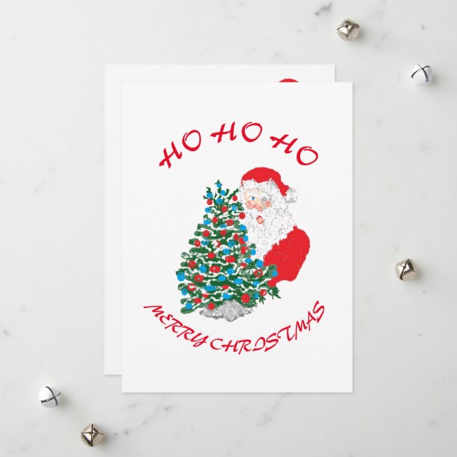 Tarjeta de vacaciones plana : Feliz Navidad (Anverso/Reverso In Situ)