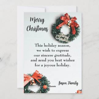 Tarjeta de vacaciones plana Feliz Navidad