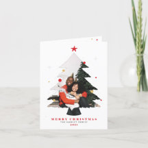 Tarjeta de vacaciones plana Ferry Christmas Photo