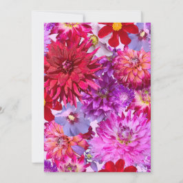 Tarjeta de vacaciones plana grande floral