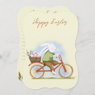 Tarjeta de vacaciones plana "Happy Easter" .