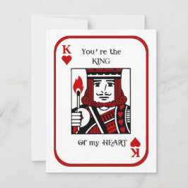 Tarjeta de vacaciones plana King of My Heart