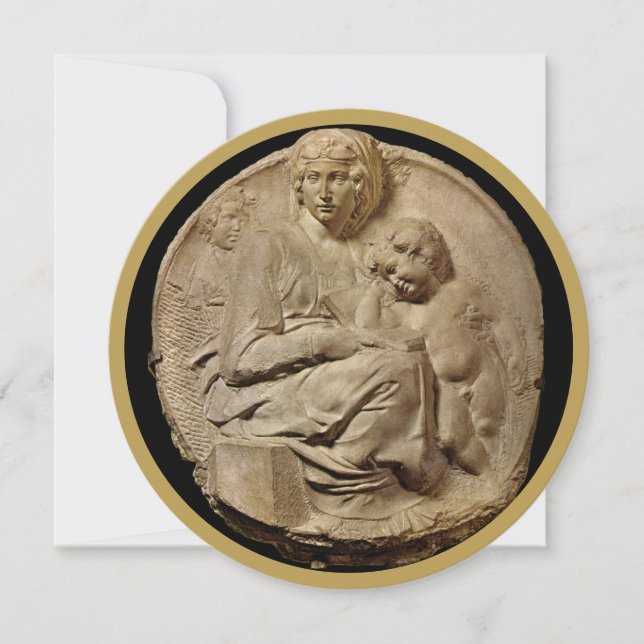 Tarjeta de vacaciones plana Michelangelo Tondo Pit (Anverso)