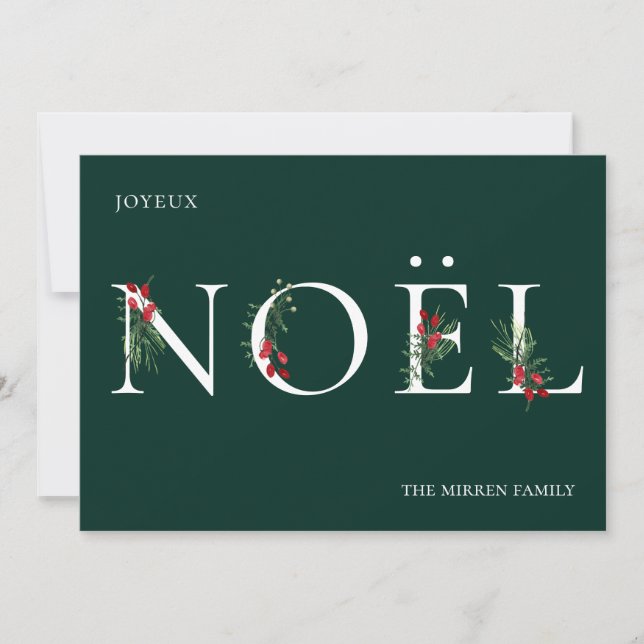 Tarjeta de vacaciones plana NOEL con Adoré Botánic (Anverso)