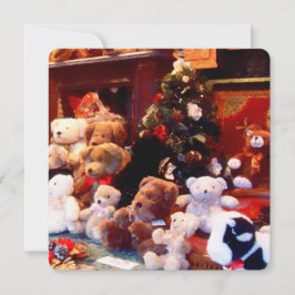 Tarjeta de vacaciones plana para navidades