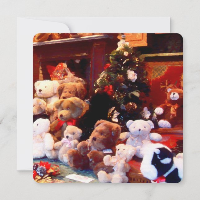 Tarjeta de vacaciones plana para navidades (Anverso)