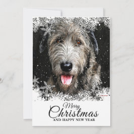 Tarjeta de vacaciones plana para navidades