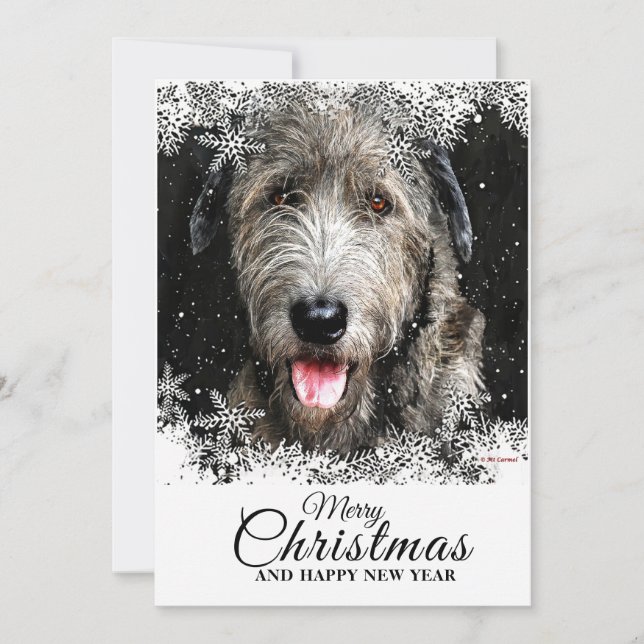 Tarjeta de vacaciones plana para navidades (Anverso)