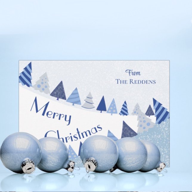 Tarjeta de vacaciones plana para Navidades de árbo (Subido por el creador)