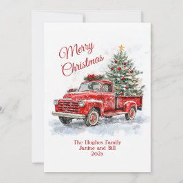 Tarjeta de vacaciones plana para Navidades de cami