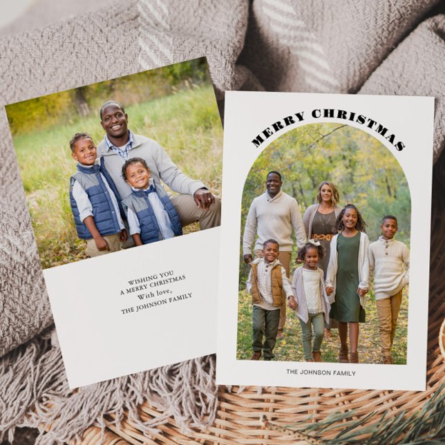 Tarjeta de vacaciones plana para Navidades de foto (Subido por el creador)