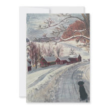Tarjeta de vacaciones plana para Navidades de Nuev