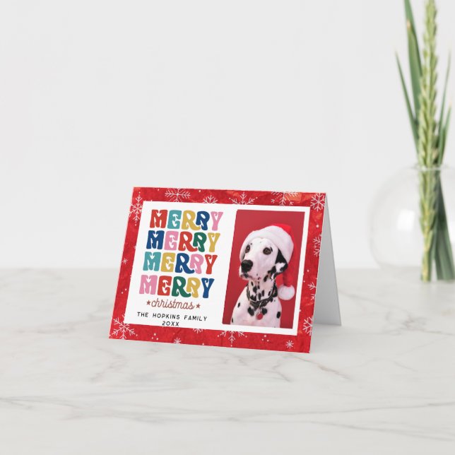 Tarjeta de vacaciones plana para Navidades persona (Anverso)