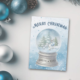 Tarjeta de vacaciones plana para niños y Navidades